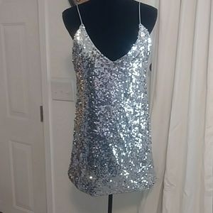 🎈 Gorgeous!! Silver Sequence Dress
